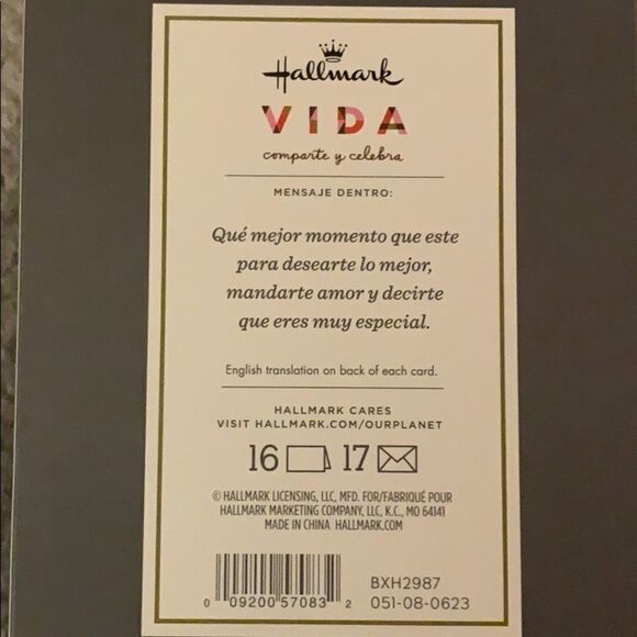 (5/$25) Hallmark Vida Target Excl Christmas cards x 2 - Picture 2 of 2